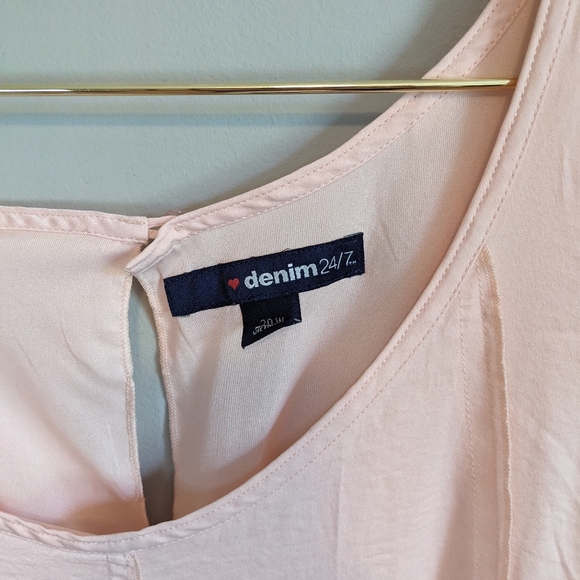 Denim 24/7 Light Pink Romantic Maxi Dress, size 20W - Picture 6 of 6